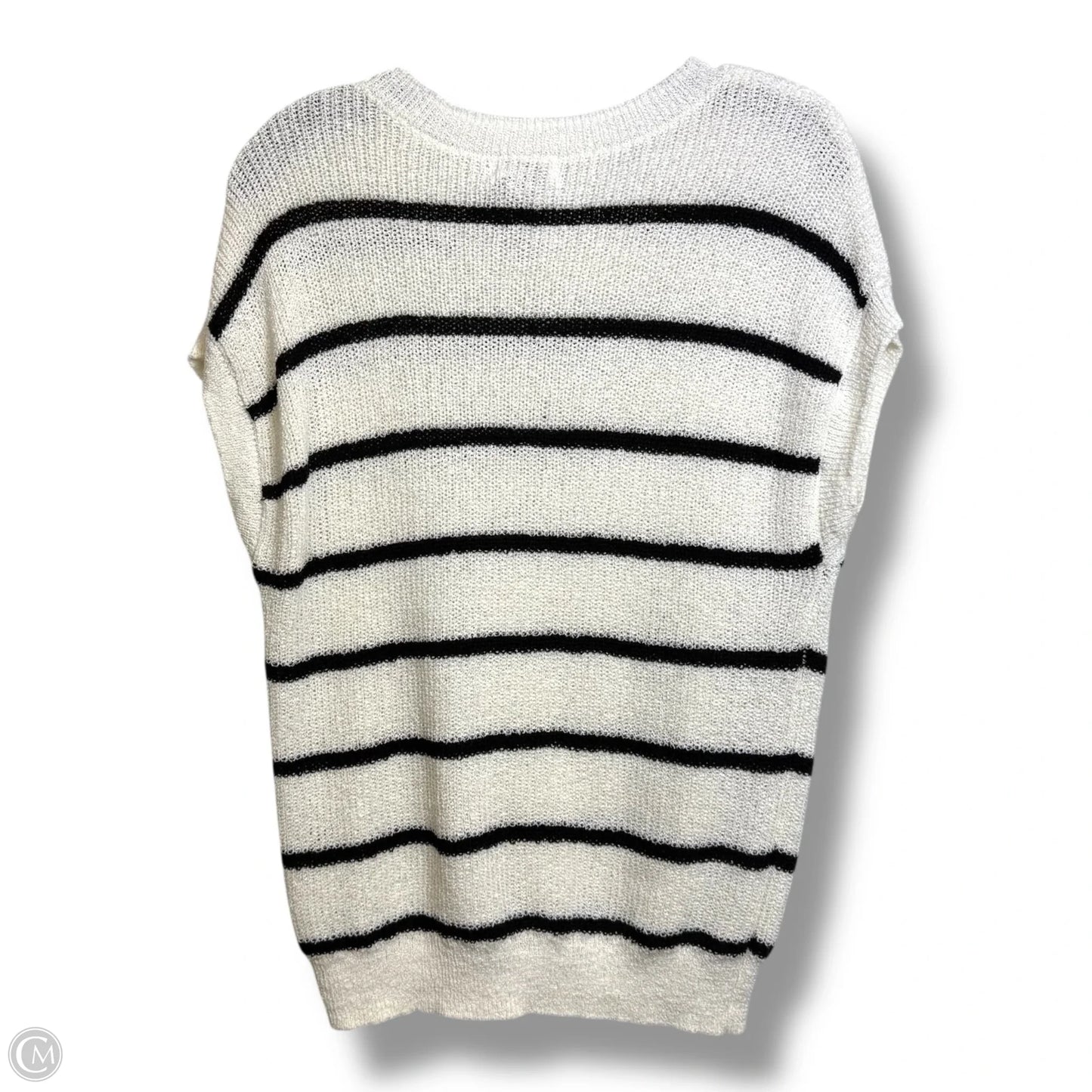 Vest Sweater By Workshop In Striped Pattern, Size: M