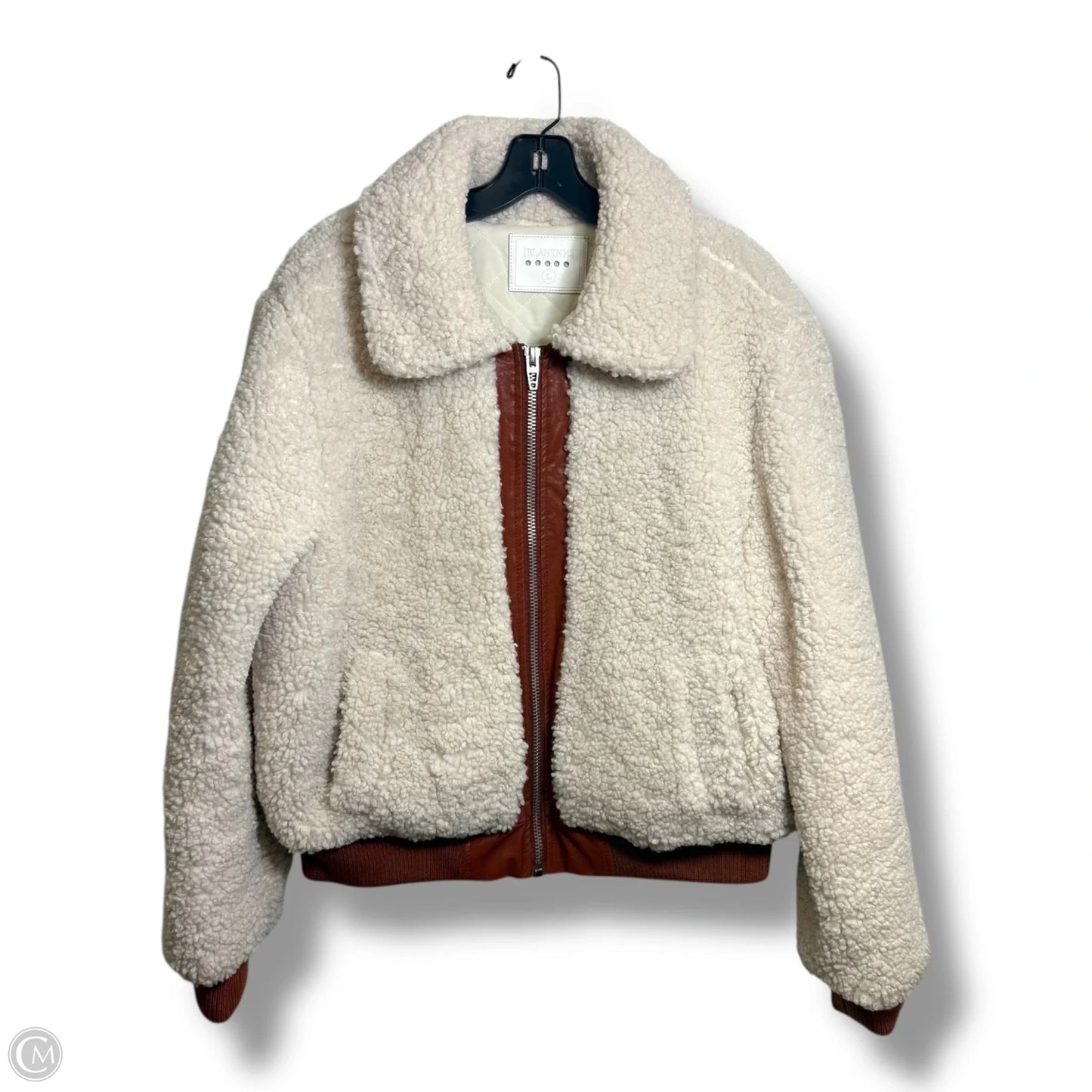 Coat Faux Fur & Sherpa By Blanknyc In Ivory, Size: L