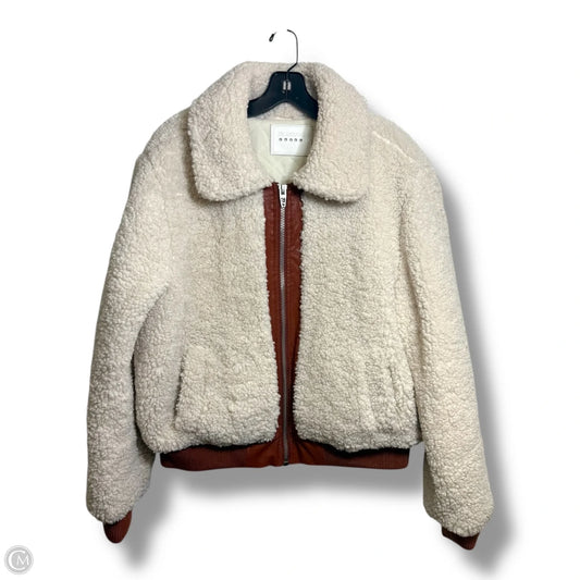 Coat Faux Fur & Sherpa By Blanknyc In Ivory, Size: L