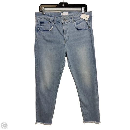 Jeans Cropped By Loft In Blue Denim, Size: 12