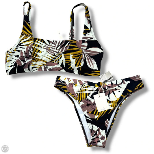 Colombo Bandeau Bikini Top & bottoms Swimsuit 2pc By Free People In Tropical Print, Size: 14