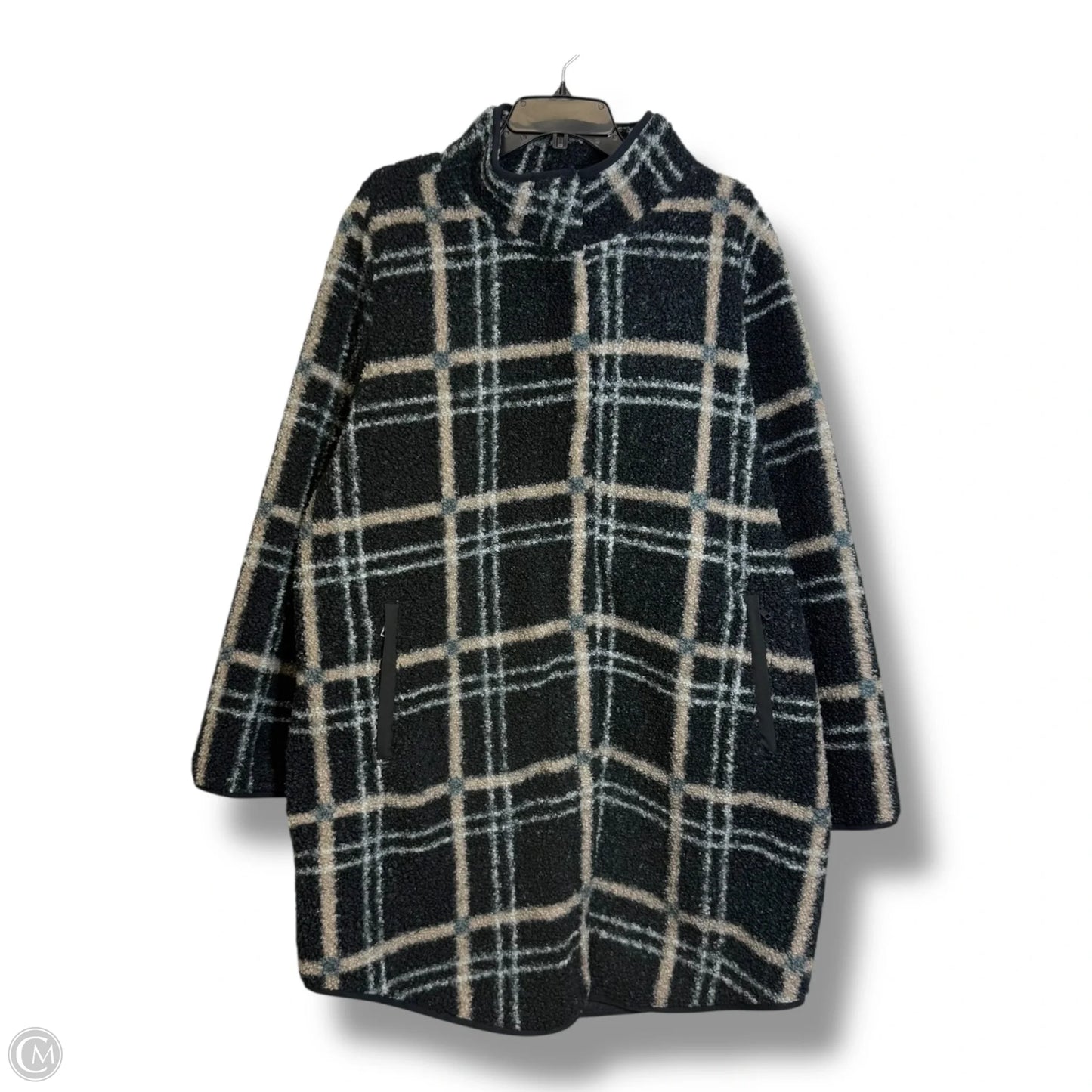 Jacket Faux Fur & Sherpa By Clothes Mentor In Black, Size: 2x