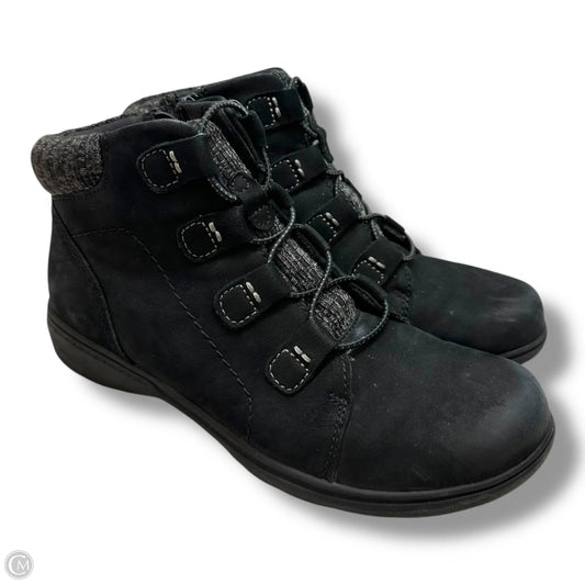 Boots Ankle Flats By Clarks In Black, Size: 9