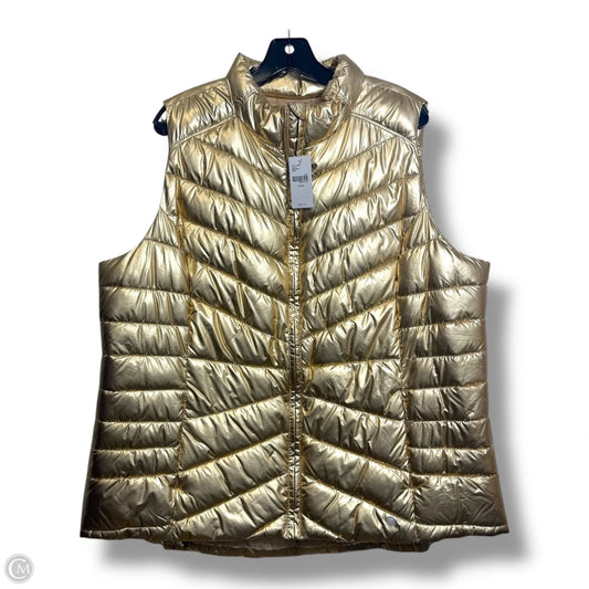Vest Puffer & Quilted By Livi Active In Gold, Size: 2x