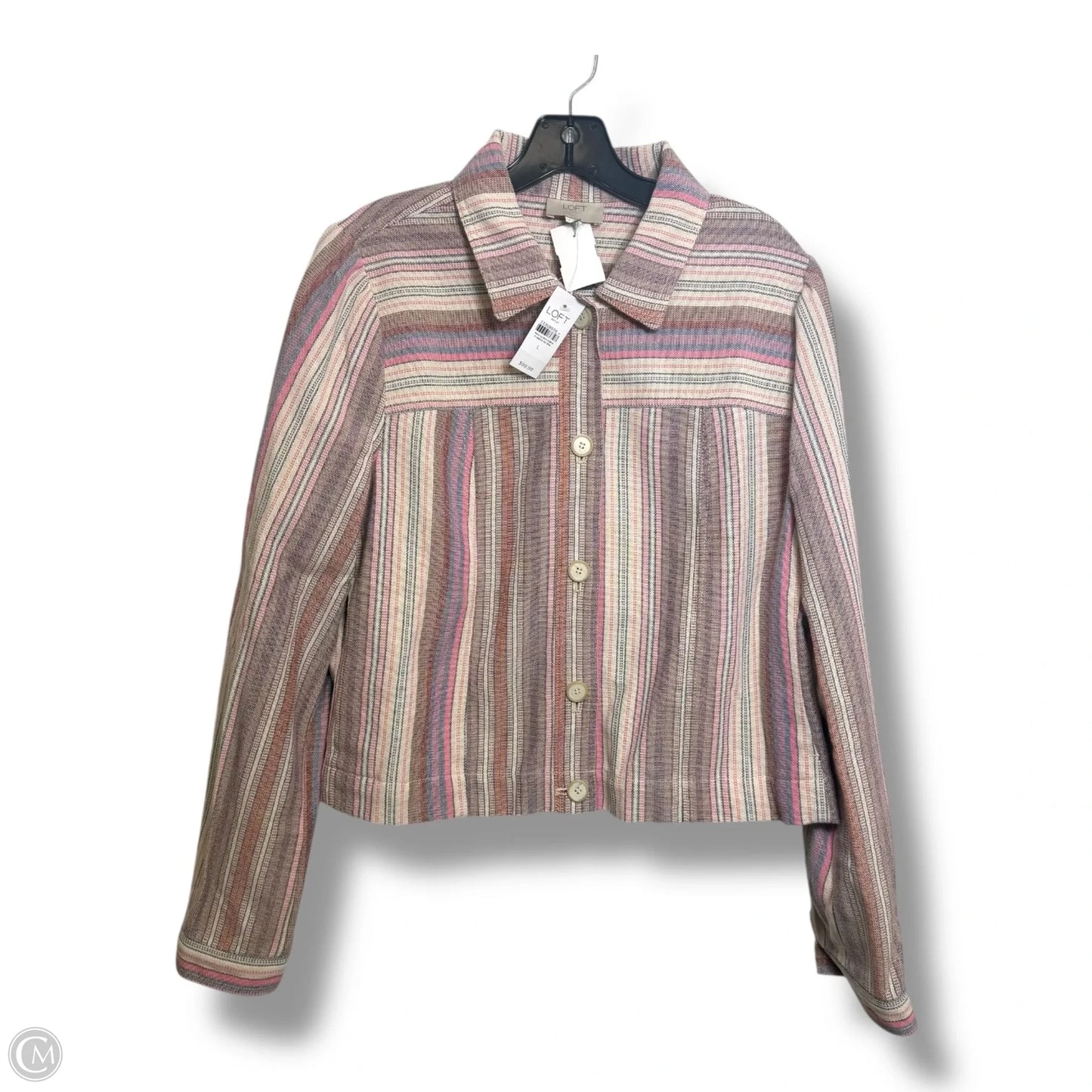 Top Long Sleeve By Loft In Multi-colored, Size: L