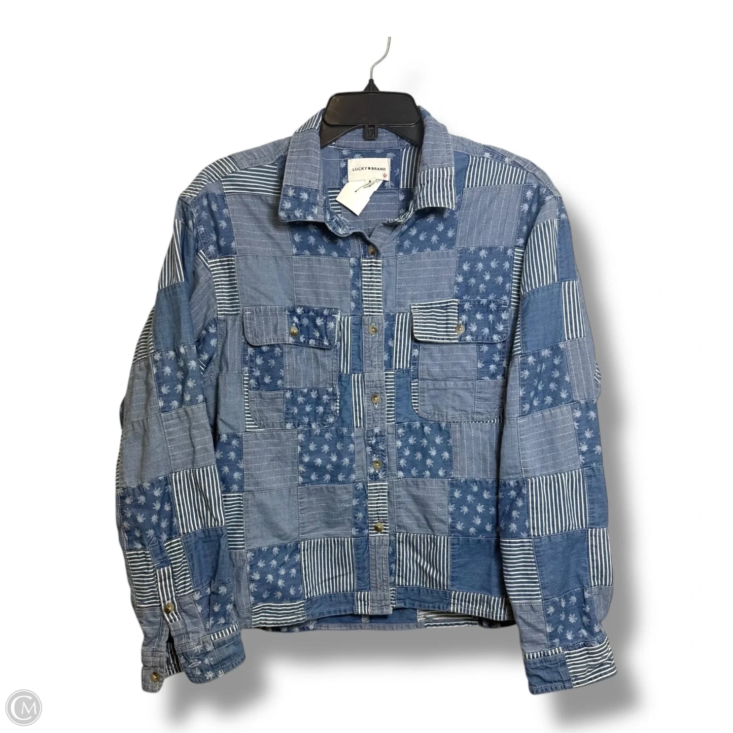 Top Long Sleeve By Lucky Brand In Blue, Size: M