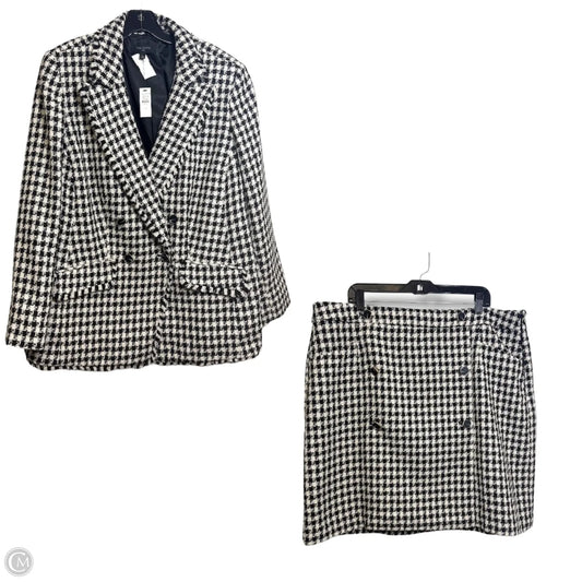 Skirt Set 2pc By Talbots In Black & White, Size: 1x