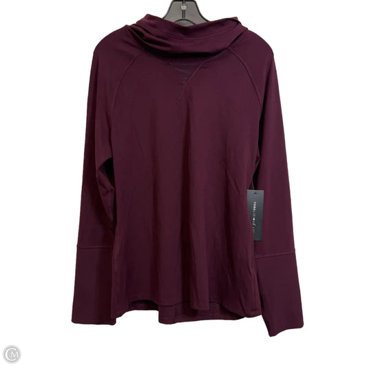 Athletic Top Long Sleeve Hoodie By Yogalicious In Maroon, Size: Xl