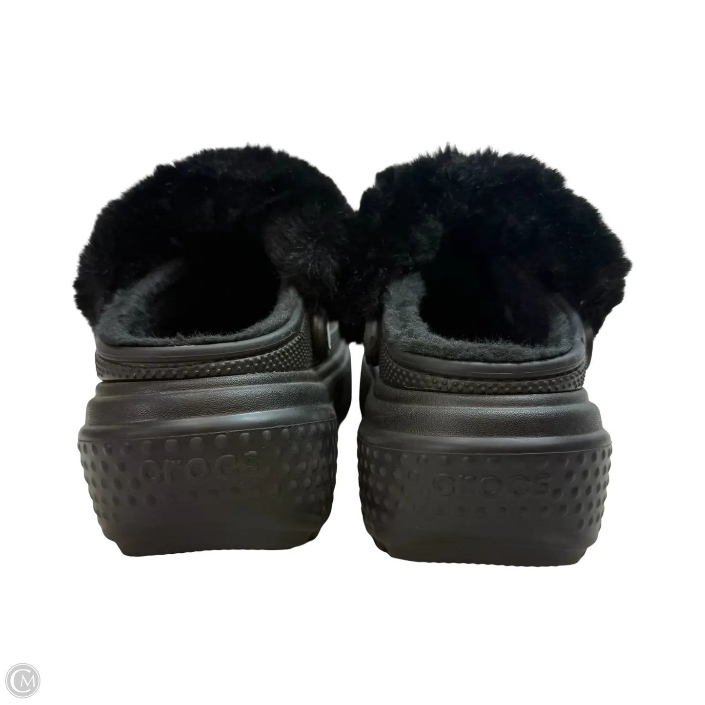 Shoes Flats By Crocs In Black, Size: 8