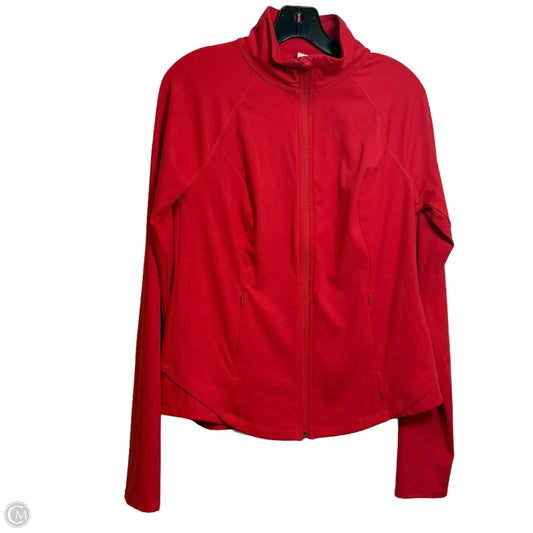 Athletic Jacket By Tek Gear In Red, Size: M
