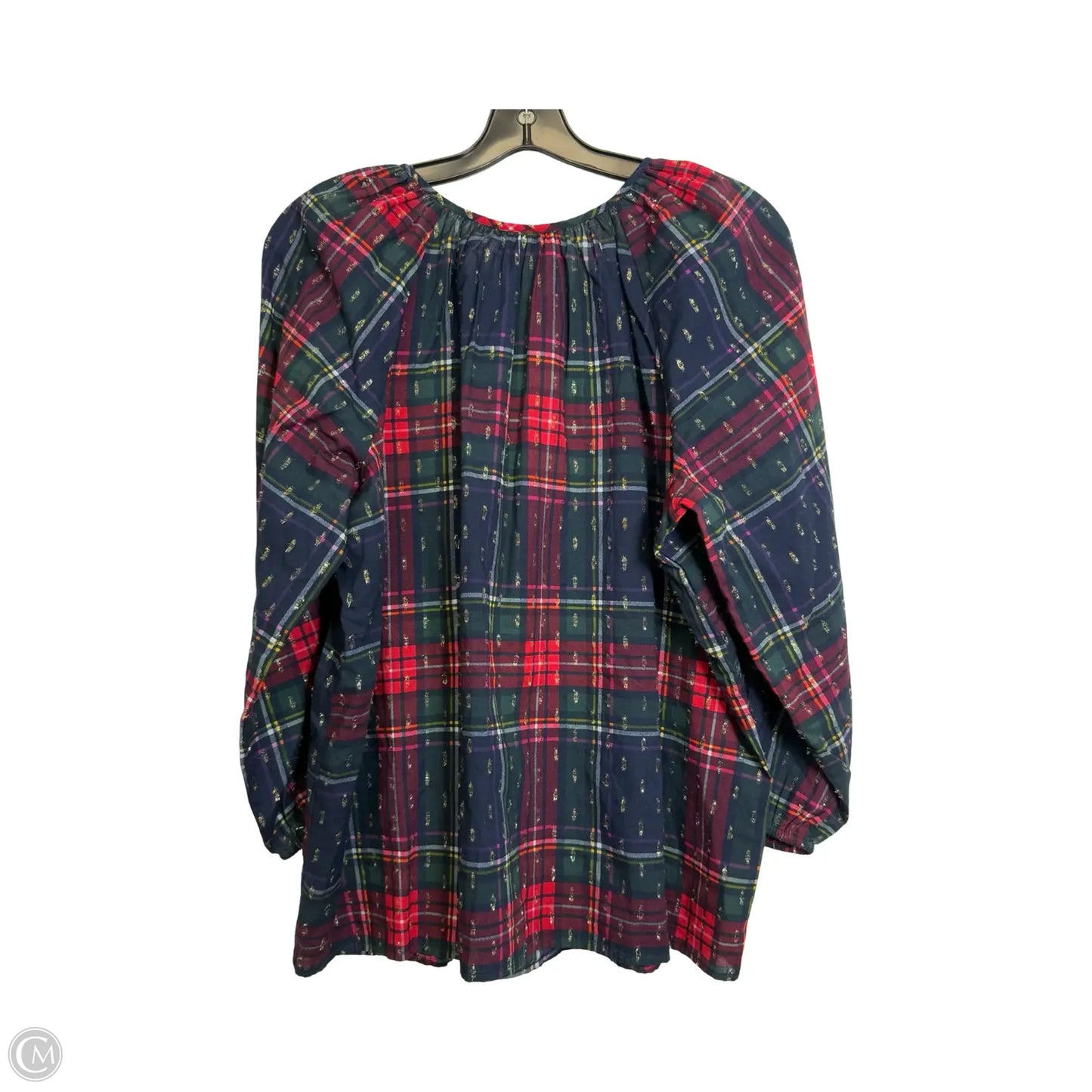 Top Long Sleeve By Style And Company In Plaid Pattern, Size: 1x