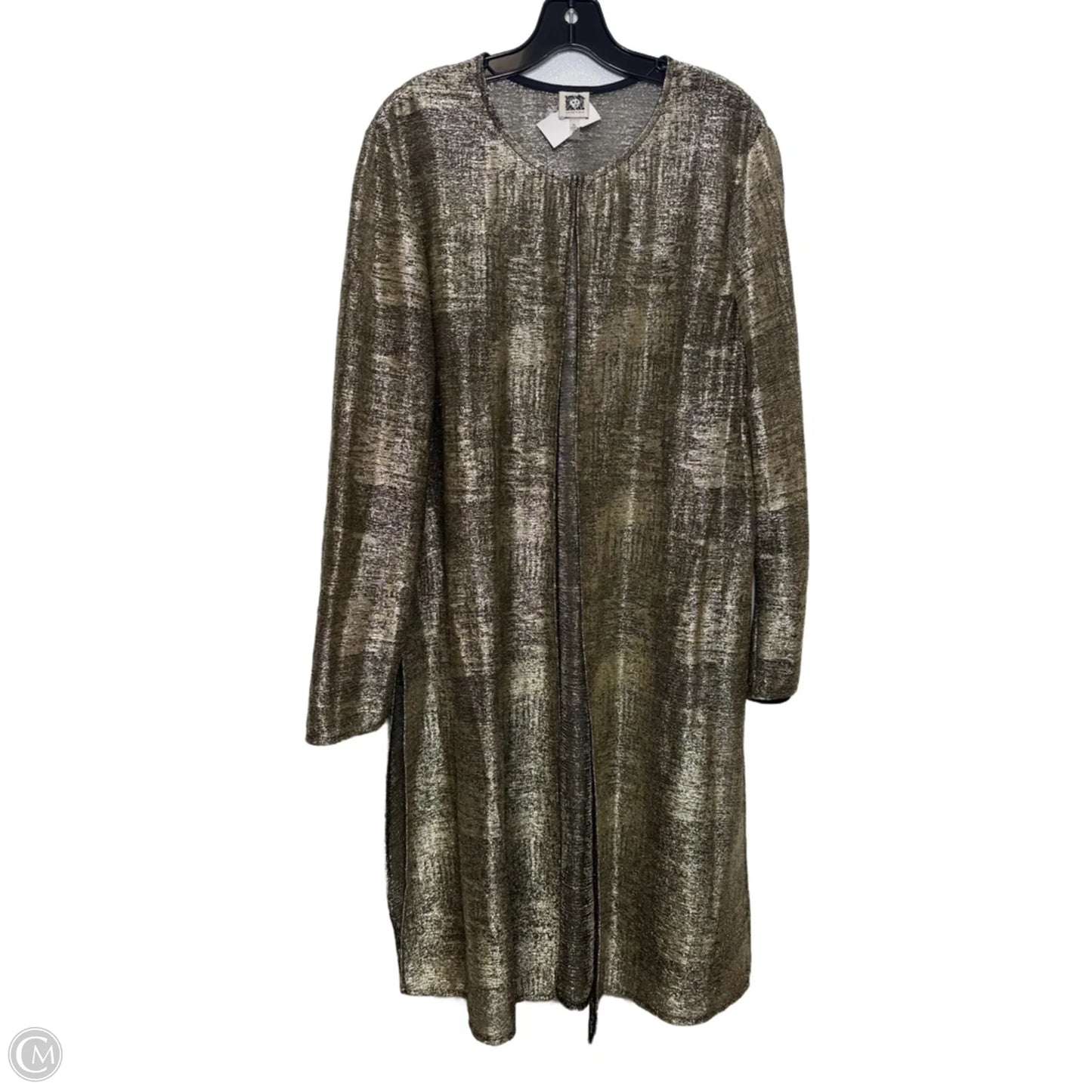 Cardigan By Anne Klein In Gold, Size: Xl