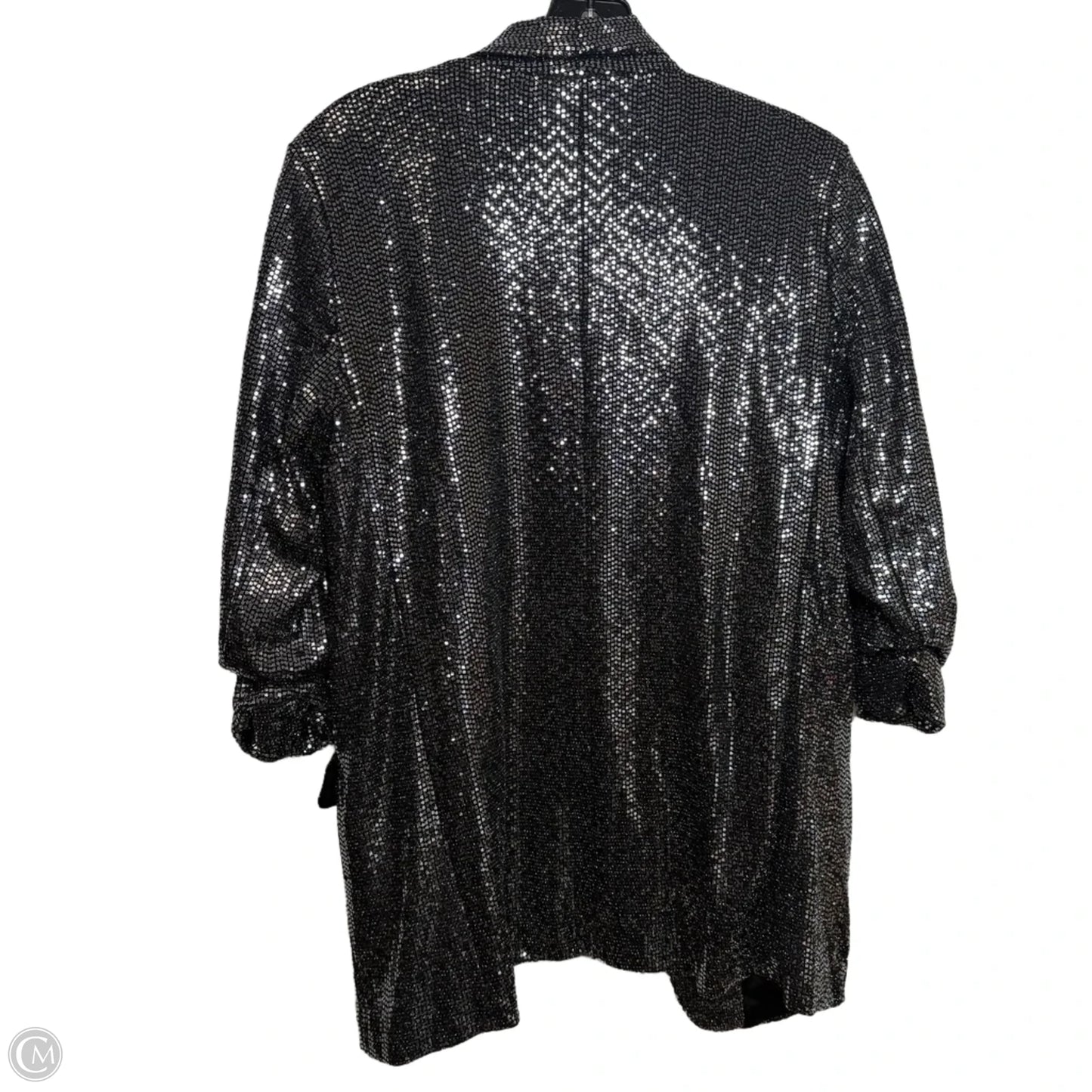 Blazer By Clothes Mentor In Silver, Size: M