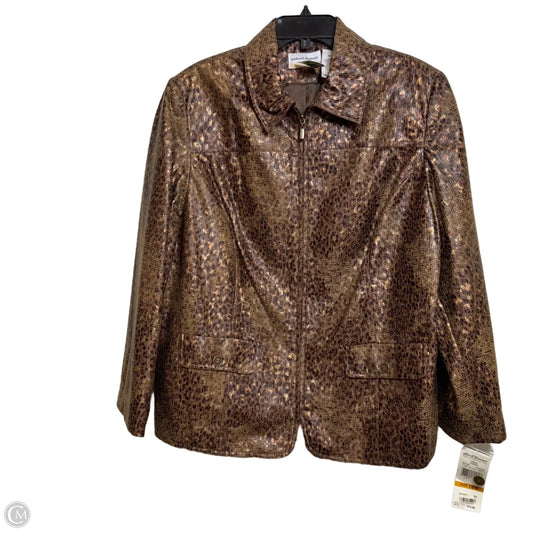 Blazer By Alfred Dunner In Snakeskin Print, Size: Xl