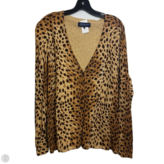 Cardigan By Jones New York In Animal Print, Size: 3x