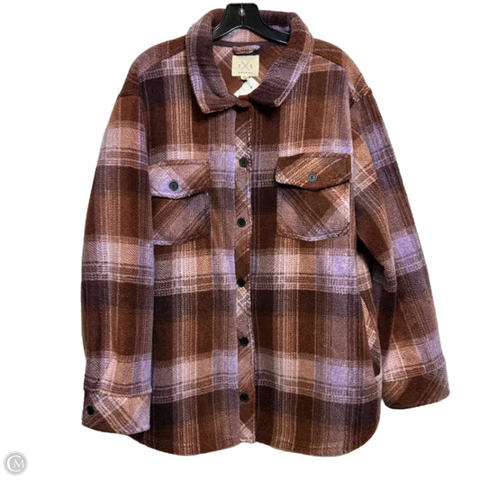 Jacket Shirt By Thread And Supply In Plaid Pattern, Size: 2x
