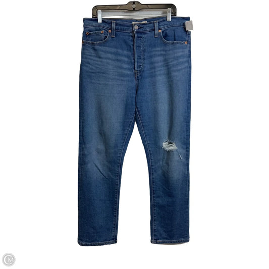 Jeans Straight By Levis In Blue Denim, Size: 12