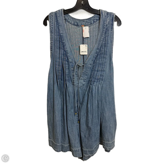 Dress Casual Short By Free People In Blue Denim, Size: L