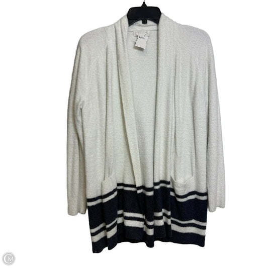 Cardigan By Barefoot Dreams In White & Yellow, Size: L