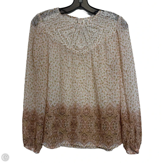 Top Long Sleeve By Good Hart In Floral Print, Size: Xs