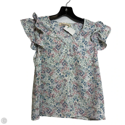 Top Short Sleeve By Liberty Love In Floral Print, Size: M