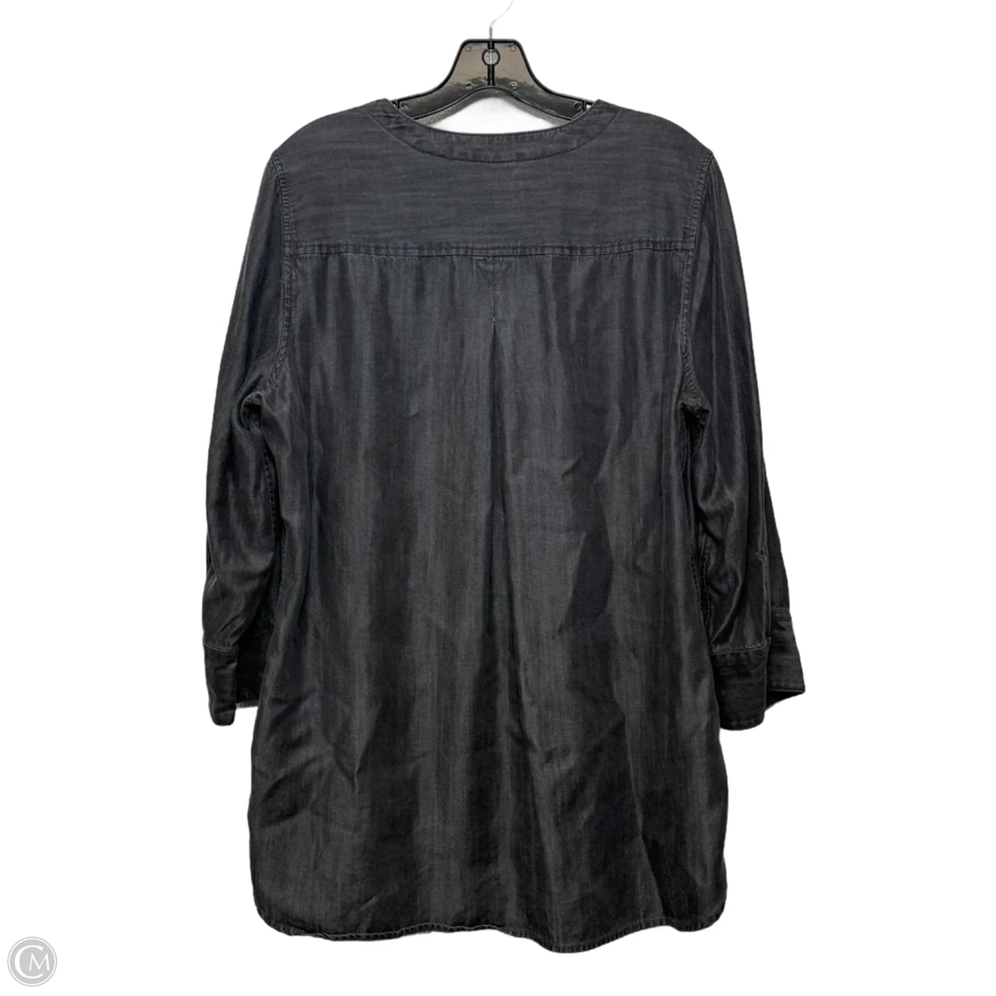 Top Long Sleeve By Foxcroft In Grey, Size: Xl