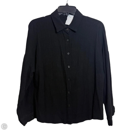 Top Long Sleeve By Automet In Black, Size: S