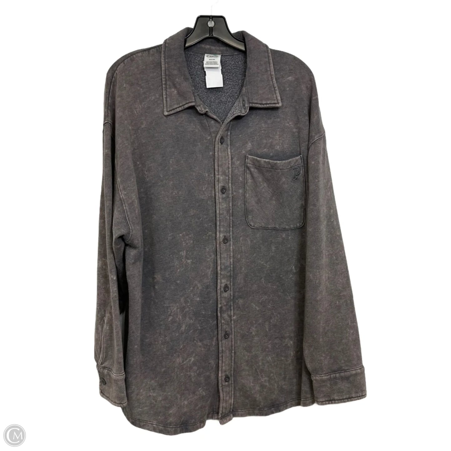 Top Long Sleeve By Pink In Taupe, Size: M