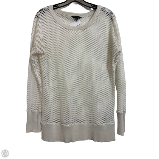 Top Long Sleeve By Banana Republic In Ivory, Size: S