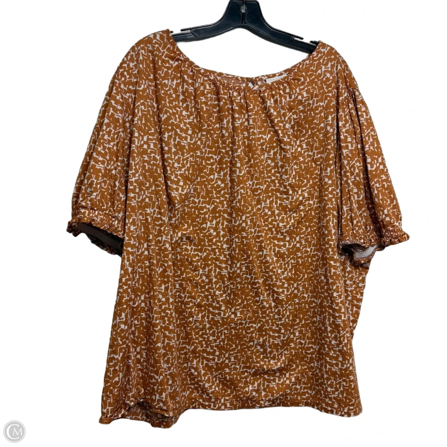 Top Short Sleeve By Ava & Viv In Orange, Size: 4x