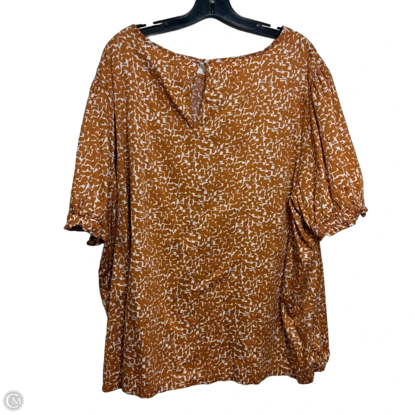 Top Short Sleeve By Ava & Viv In Orange, Size: 4x