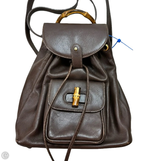 Backpack Luxury Designer By Gucci, Size: Small