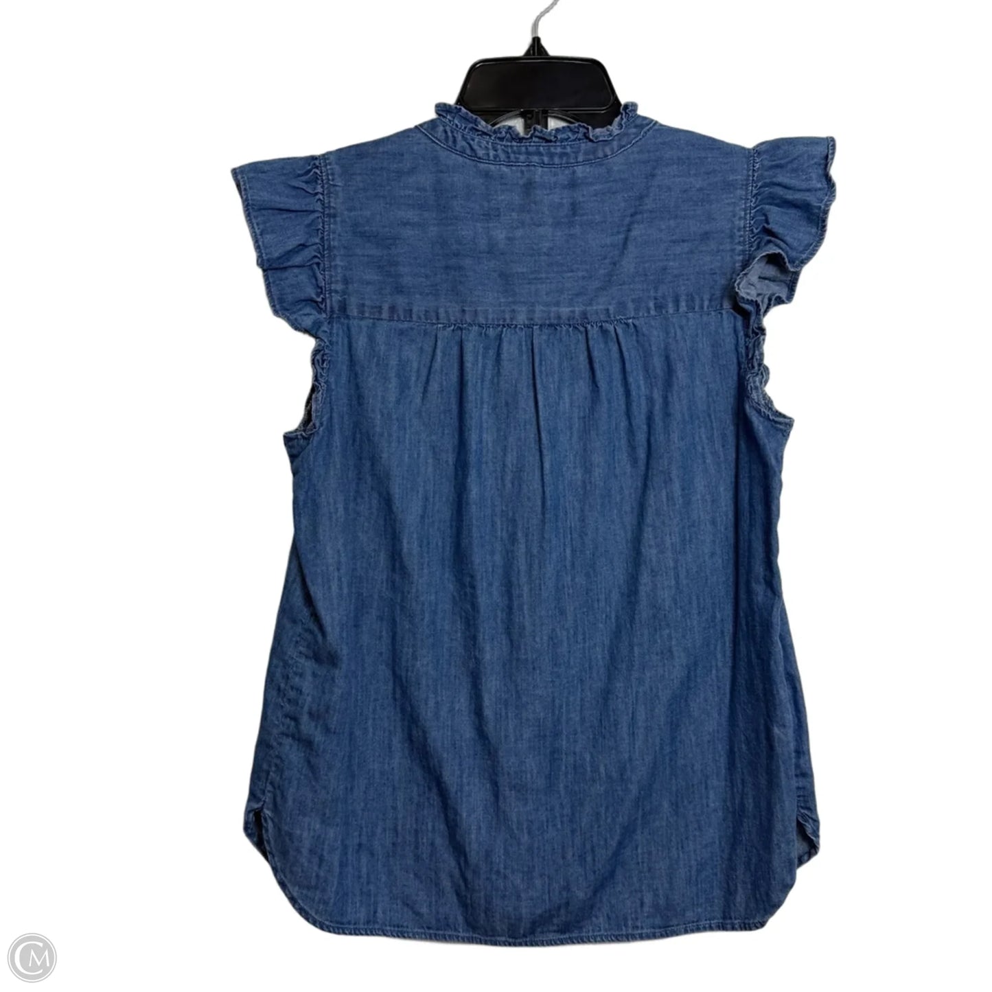 Top Sleeveless By Loft In Blue Denim, Size: Xs