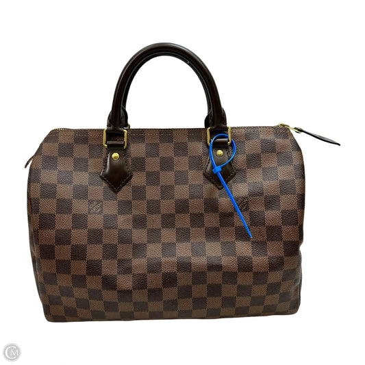 Speedy 30 Handbag Luxury Designer By Louis Vuitton, Size: Small