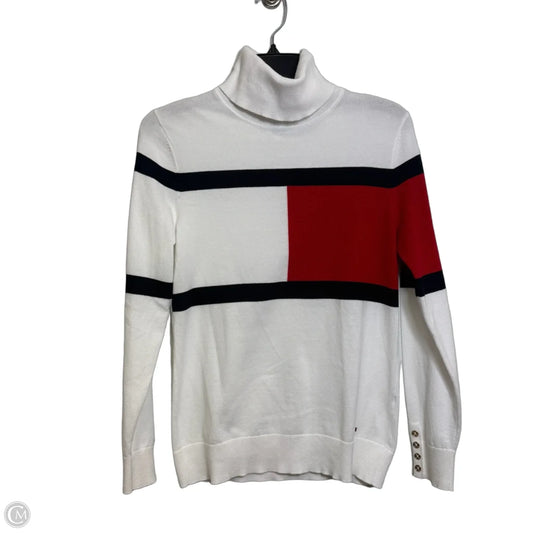 Top Long Sleeve By Tommy Hilfiger In Blue Red & White, Size: S