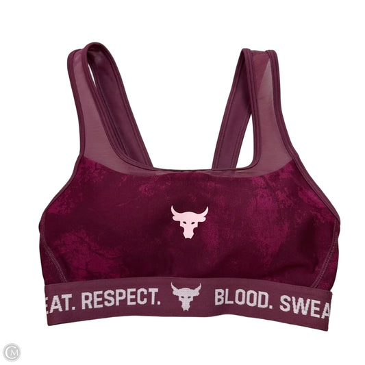 Athletic Bra By Under Armour In Maroon, Size: S