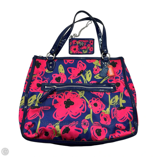 Handbag & matching wallet Designer By Coach, Size: Medium