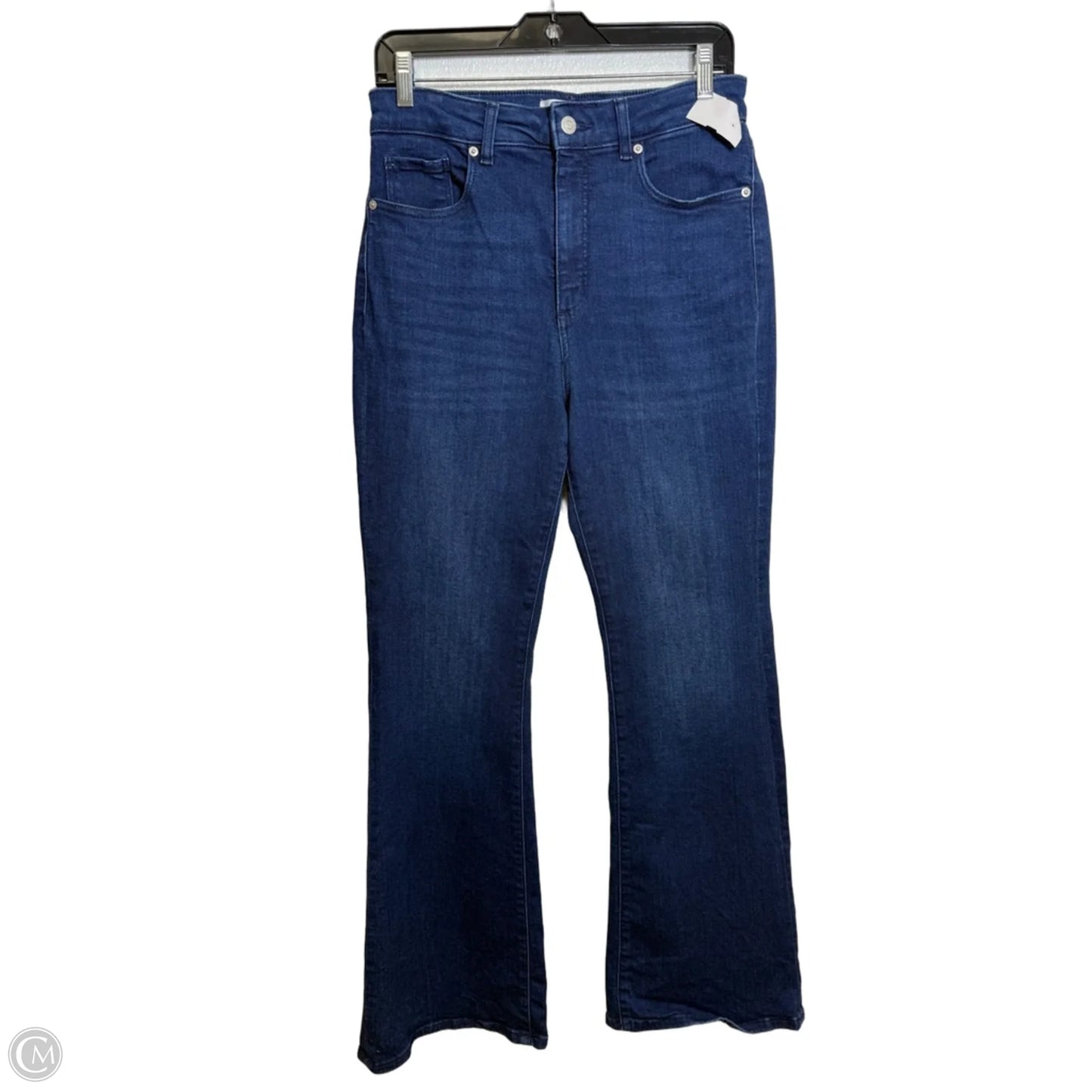 Jeans Flared By Loft In Blue Denim, Size: 8