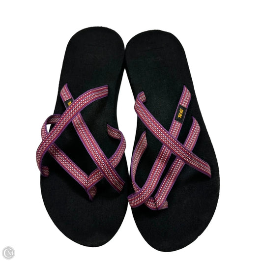 Sandals Flip Flops By Teva In Pink, Size: 9