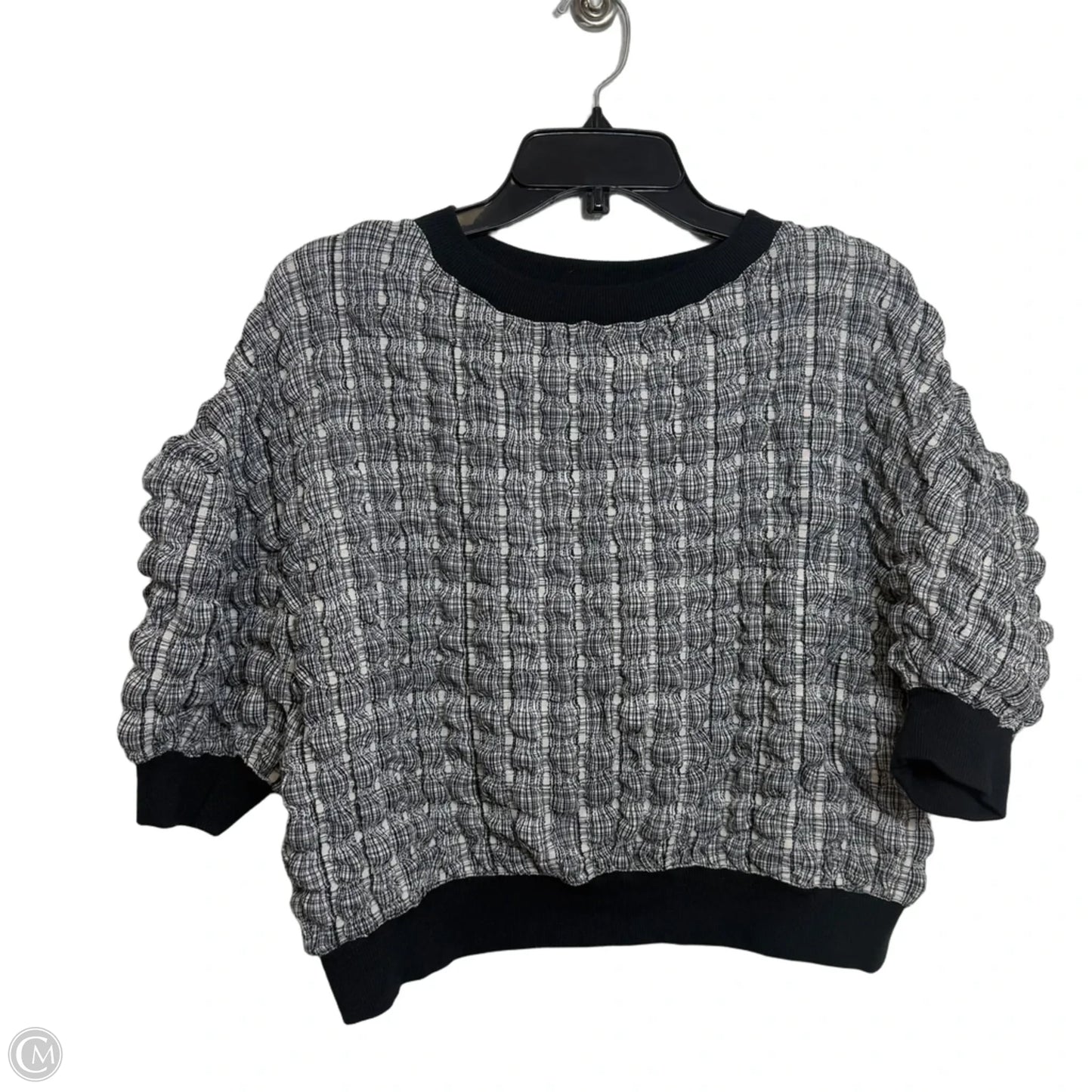 Top Short Sleeve By Maeve In Black & White, Size: S