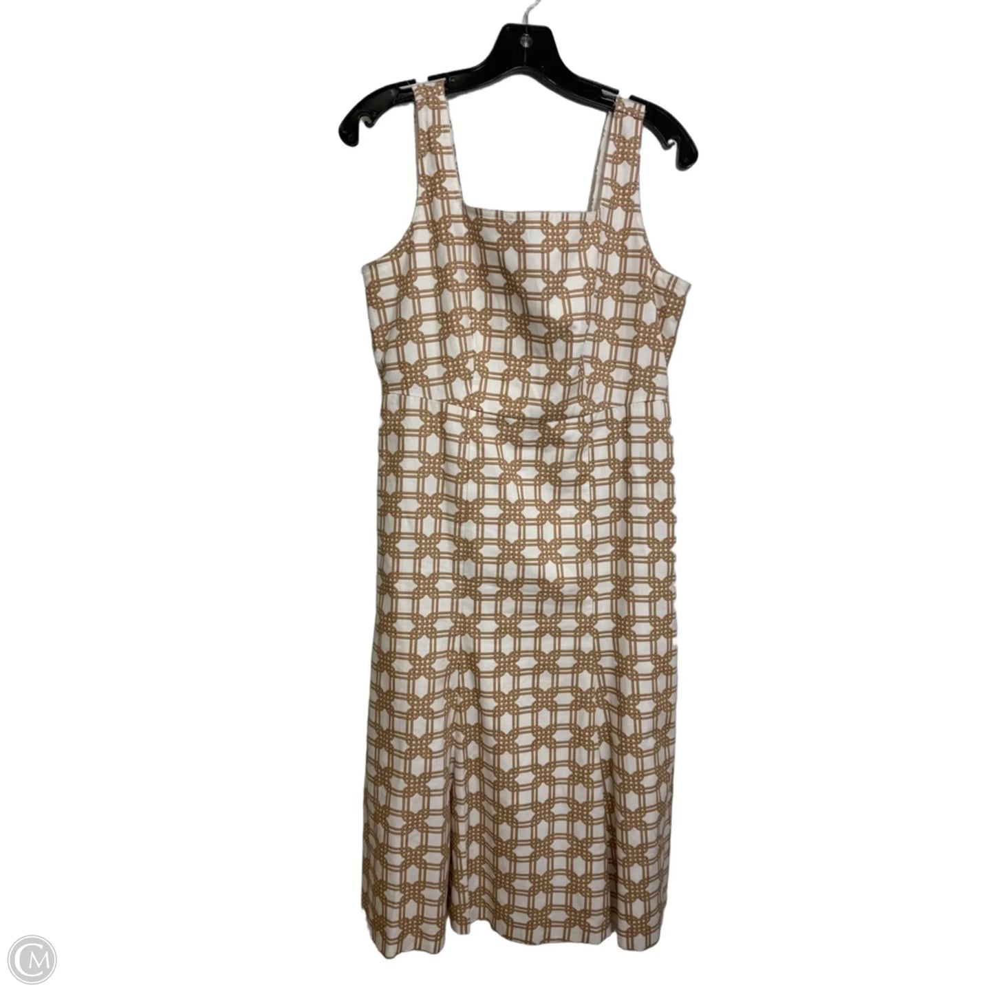 Dress Casual Short By Ann Taylor In Tan & White, Size: 8p