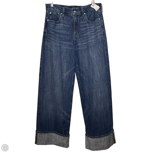 Jeans Wide Leg By J. Crew In Blue Denim, Size: 8