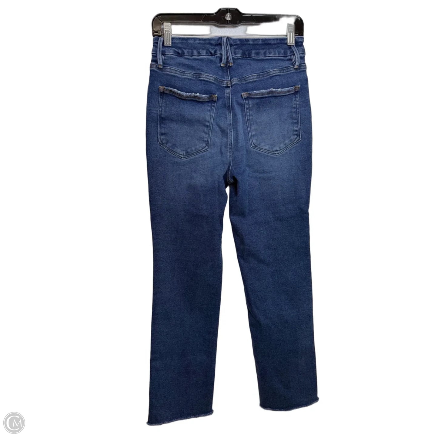 Jeans Cropped By Good American In Blue Denim, Size: 8