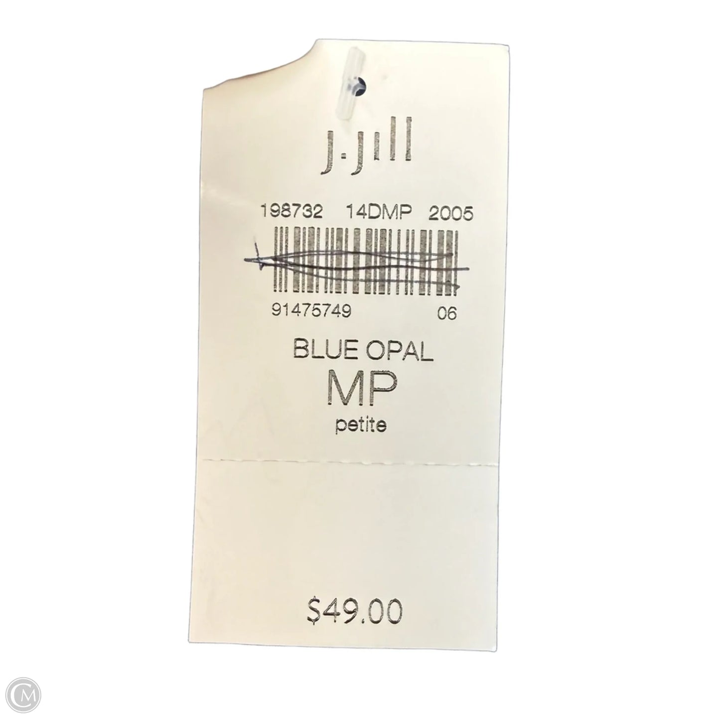 Top Sleeveless By J. Jill In Blue, Size: M