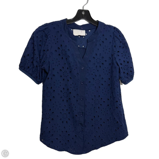 Top Short Sleeve By Clothes Mentor In Navy, Size: S