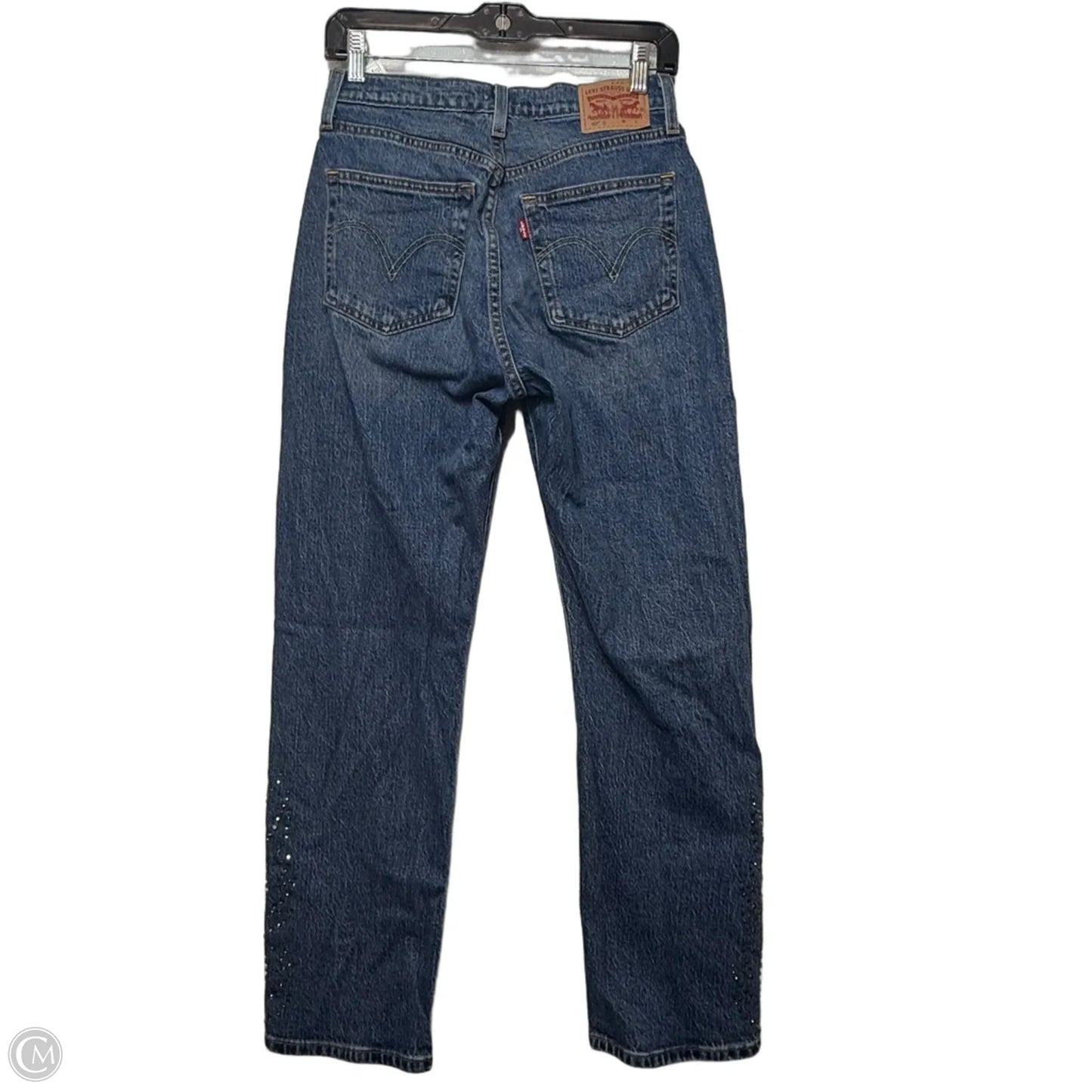 Jeans Straight By Levis In Blue Denim, Size: 8