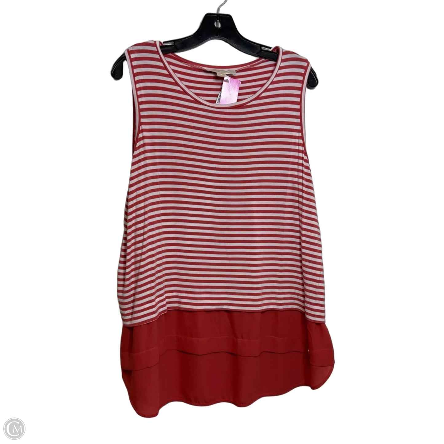 Top Long Sleeve By Michael By Michael Kors In Coral, Size: 1x