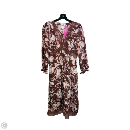 Floral Dress Casual Maxi By Sam Edelman In Brown, Size: Xs