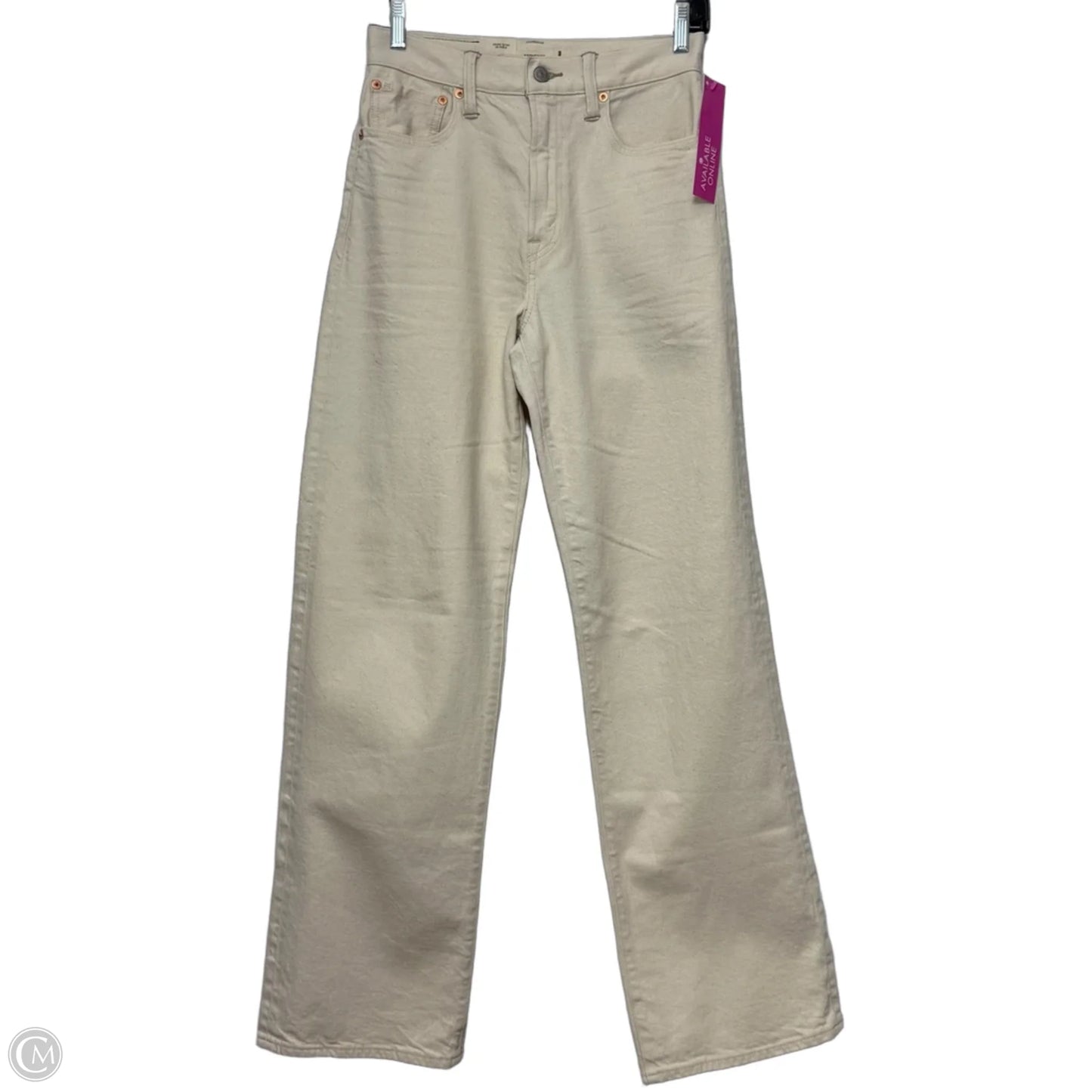 Stovepipe Jeans Straight By Ae77 In Ivory, Size: 2
