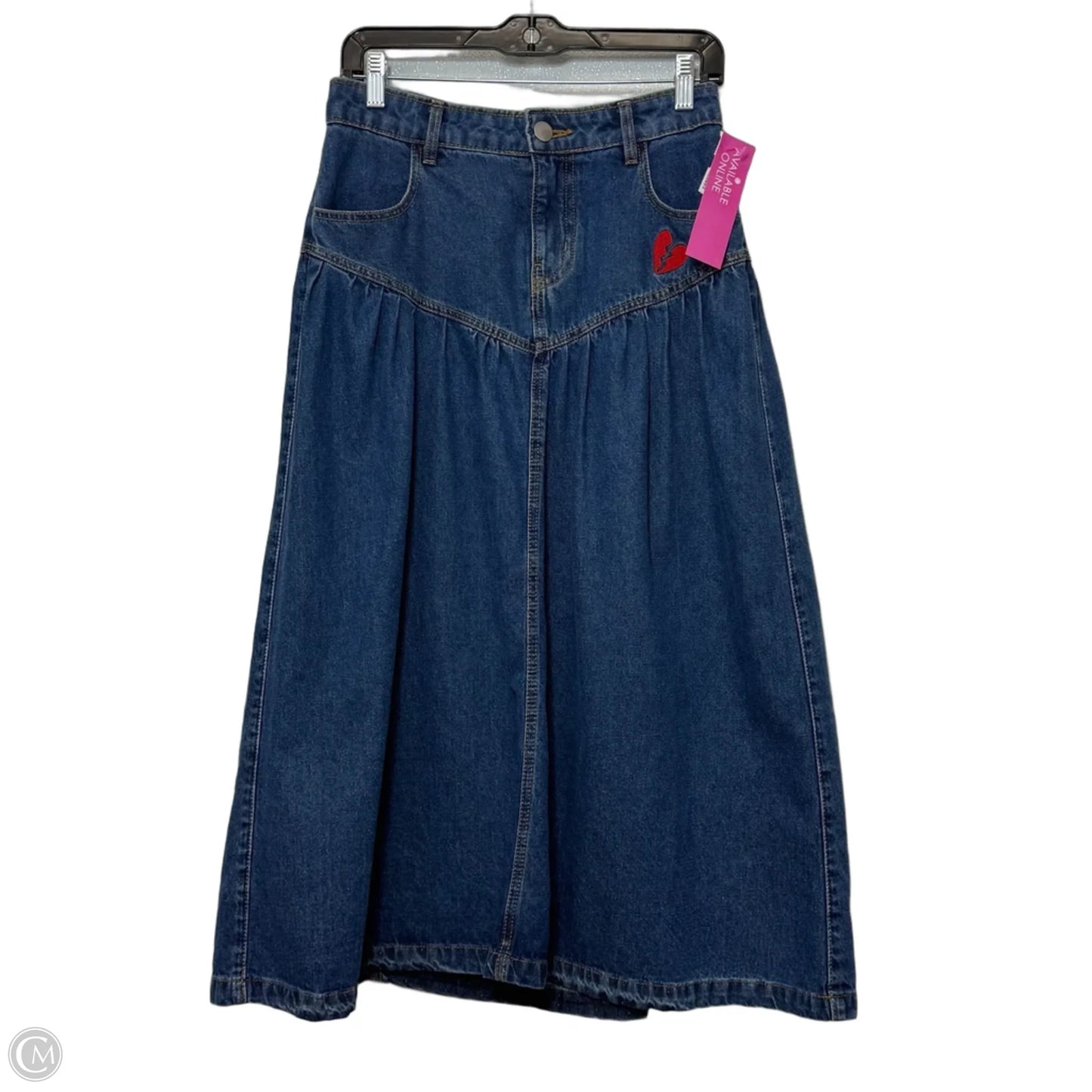 Skirt Maxi By Kimichi Blue In Blue Denim, Size: S